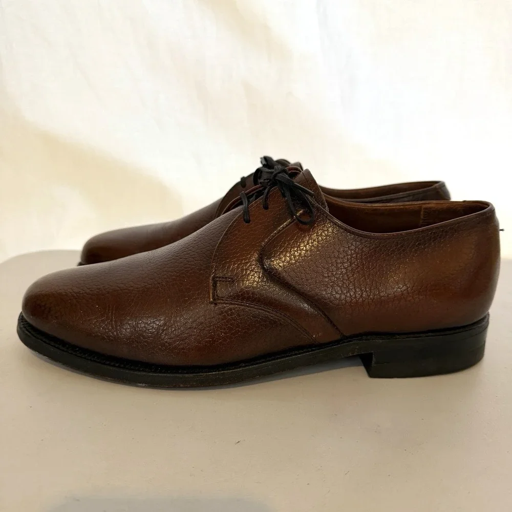 Weyenberg Massagic Mens Dress Shoes 8 Brown‎ Pebble Grain Leather Oxford USA